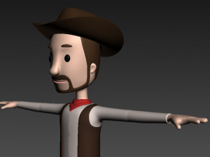 cartoonman019 cowboy 3D Модель