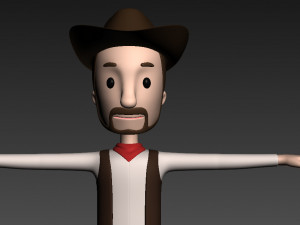 cartoonman019 cowboy 3D Модель