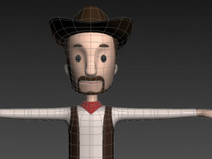cartoonman019 cowboy 3D Модель
