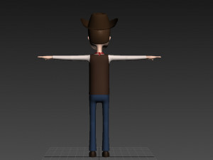cartoonman019 cowboy 3D Модель