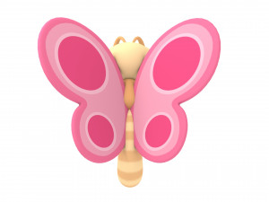 cartoon butterfly 3D Модель