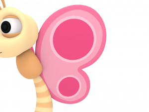 cartoon butterfly 3D Модель