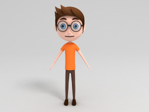cartoon boy character 3D Model