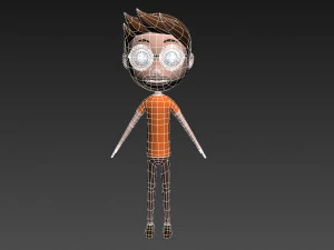 cartoon boy character 3D Model