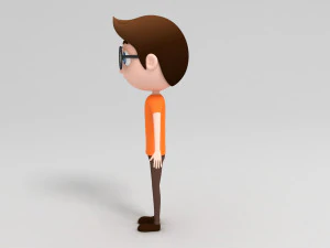 cartoon boy character 3D Model