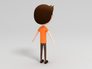 cartoon boy character 3D Модель