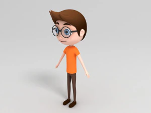 cartoon boy character 3D Model