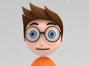 cartoon boy character 3D Model