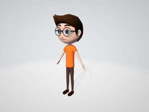 cartoon boy character 3D Модель
