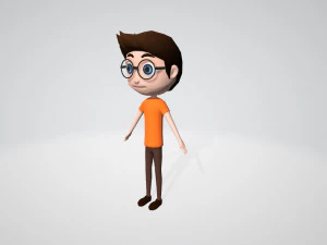 cartoon boy character 3D Model