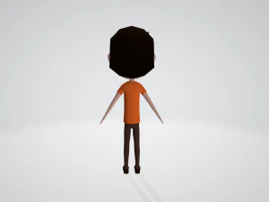 cartoon boy character 3D Model