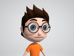 cartoon boy character 3D Модель