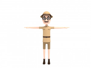 cartoonman023 safari man 3D Model