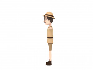 cartoonman023 safari man 3D Model