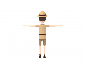 cartoonman023 safari man 3D Model