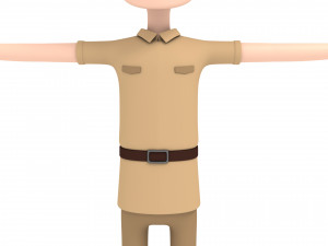 cartoonman023 safari man 3D Model