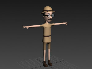 cartoonman023 safari man 3D Model