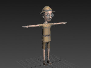cartoonman023 safari man 3D Model