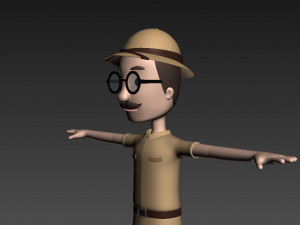 cartoonman023 safari man 3D Model