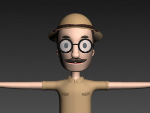 cartoonman023 safari man 3D Model