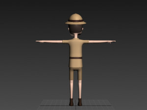 cartoonman023 safari man 3D Model