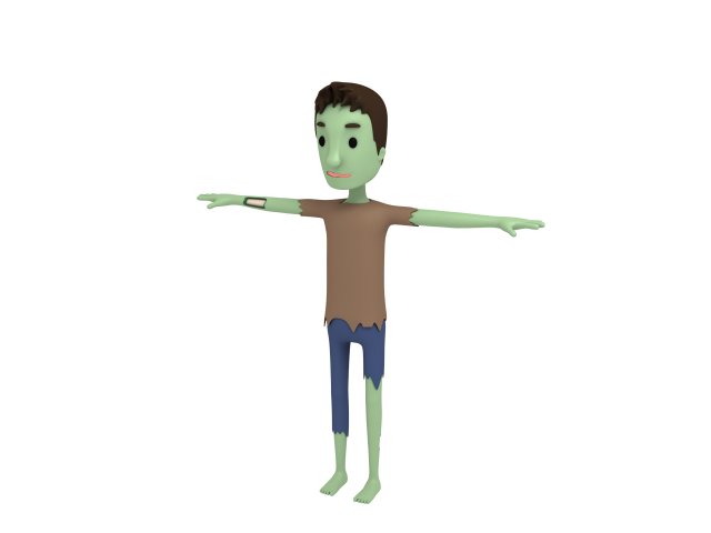 cartoonman024 zombie 3D Model .c4d .max .obj .3ds .fbx .stl .blend 