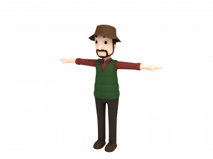 cartoonman027 campingman 3D Model
