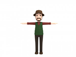 cartoonman027 campingman 3D Model