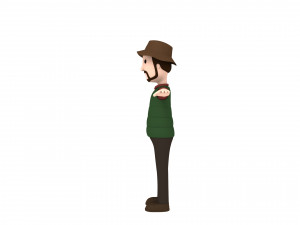 cartoonman027 campingman 3D Model