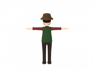 cartoonman027 campingman 3D Model