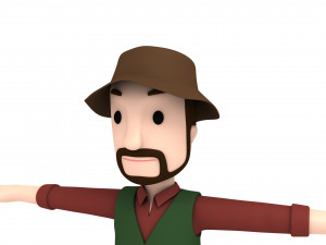 cartoonman027 campingman 3D Model