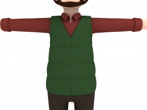 cartoonman027 campingman 3D Model