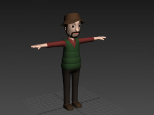 cartoonman027 campingman 3D Model