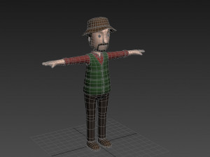 cartoonman027 campingman 3D Model