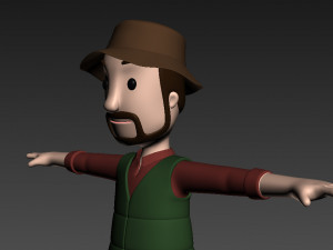cartoonman027 campingman 3D Model