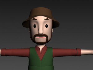 cartoonman027 campingman 3D Model
