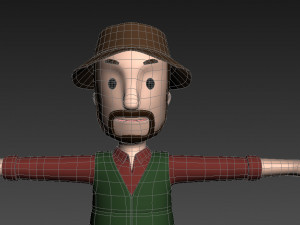 cartoonman027 campingman 3D Model