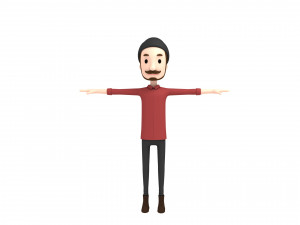 cartoonman028 hipster Modello 3D