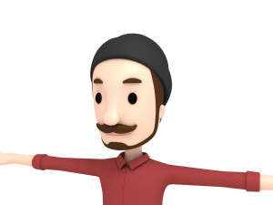 cartoonman028 hipster Modello 3D