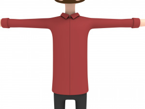 cartoonman028 hipster Modello 3D
