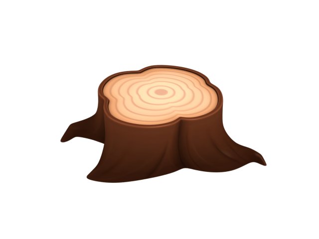 tree stump 3D मॉडल .c4d .max .obj .3ds .fbx .stl .blend 