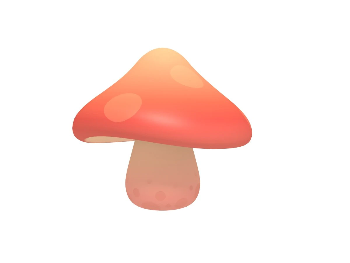 mushroom 3D Model .c4d .max .obj .3ds .fbx .stl .blend 