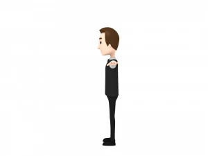 cartoonman029-waiter 3D Model