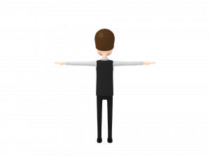 cartoonman029-waiter 3D 모델