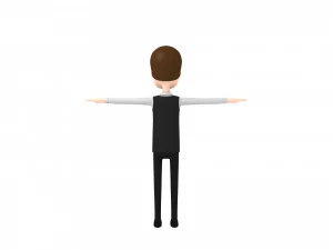 cartoonman029-waiter 3D Model