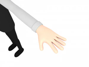 cartoonman029-waiter 3D Model