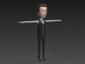cartoonman029-waiter 3D 모델