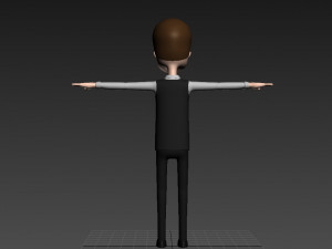 cartoonman029-waiter 3D 모델