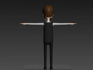 cartoonman029-waiter 3D Model