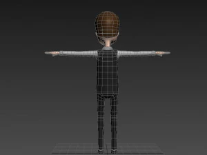 cartoonman029-waiter 3D Model